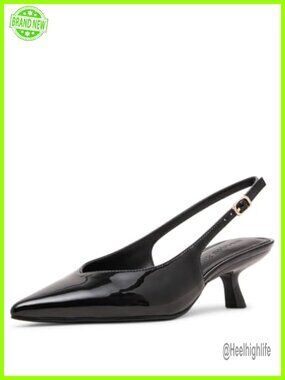 Kitten Heel Pump Closed Toe Buckle Business Casual Party Shoe